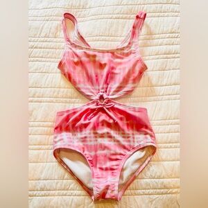 Girls One Piece Cut Out Swimsuit